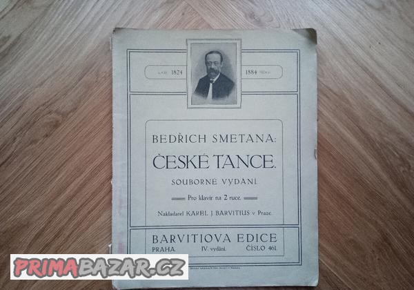 Vintage klavírní noty - Bedřich smetana: České tance