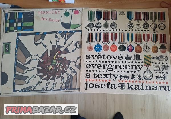 4x vinyl- Werich, osvobozene, Jiří Suchy, Gustav Brom,