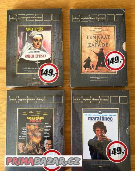 4x DVD z edice největší filmové klenoty (NEROZBALENÉ)
