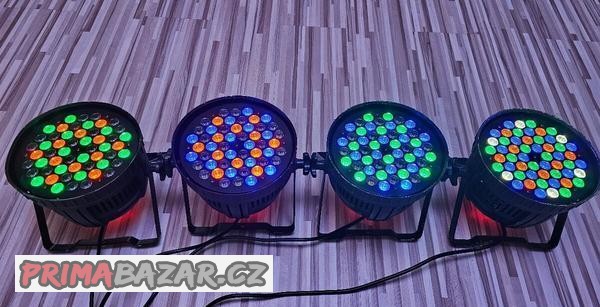 LED PAR svetlá 54 x 1 W RGBW / DMX 512 / 4 ks