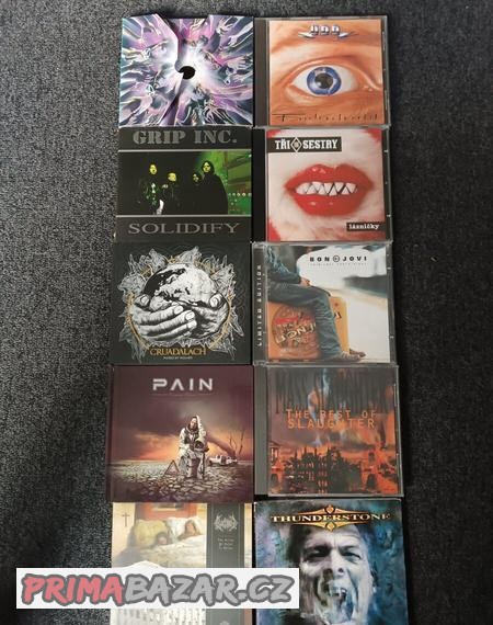Prodám cd rock metal death