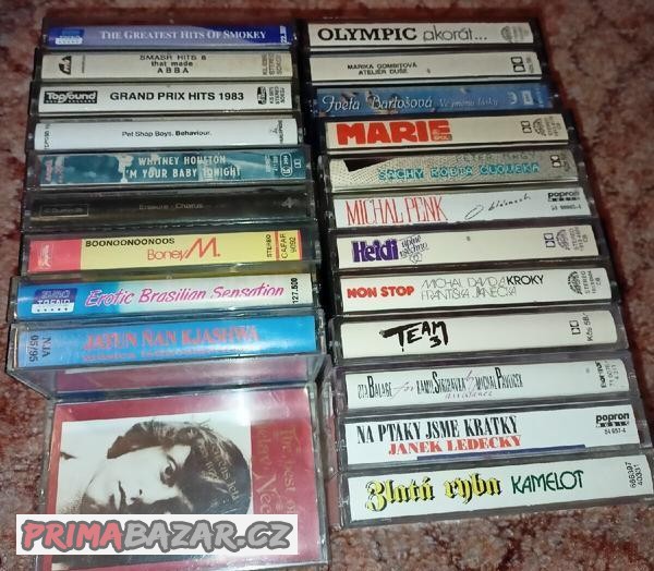 orig.,nahrané i nové MC kazety, SONY, BASF, AGFA ..