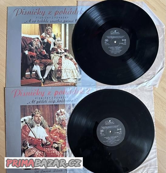 2x LP deska Písničky z pohádek (cena za komplet)