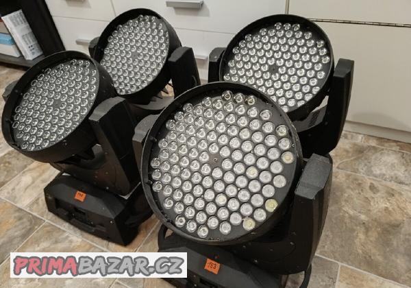 4ks Otočná LED hlava 108x3W + přepravní case