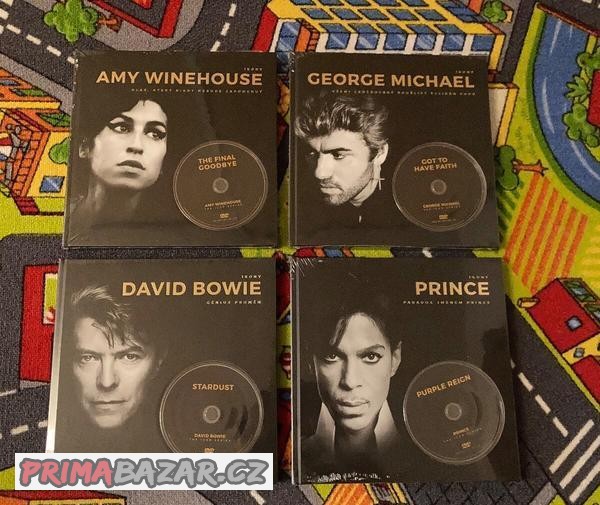 Amy Winehouse - G. Michael - Prince - NOVÉ - DVD + kniha