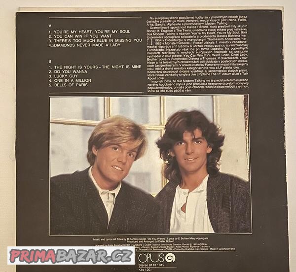 Prodám ĹP Modern Talking - The 1st album
