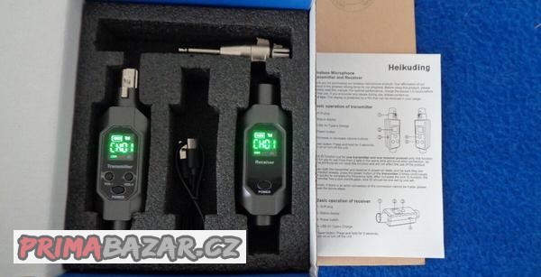 Mikrofoní přijímač a vysílač pro bezdrátový přenos