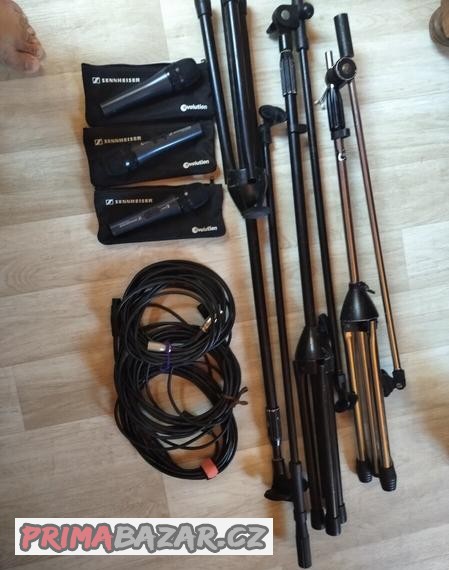 Prodám 3 mikrofony Senheiser Evolution 845 vč štendrů.