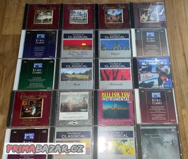CD klasická Hudba. Mozart, Beethoven, Bach 20CD-rezervace