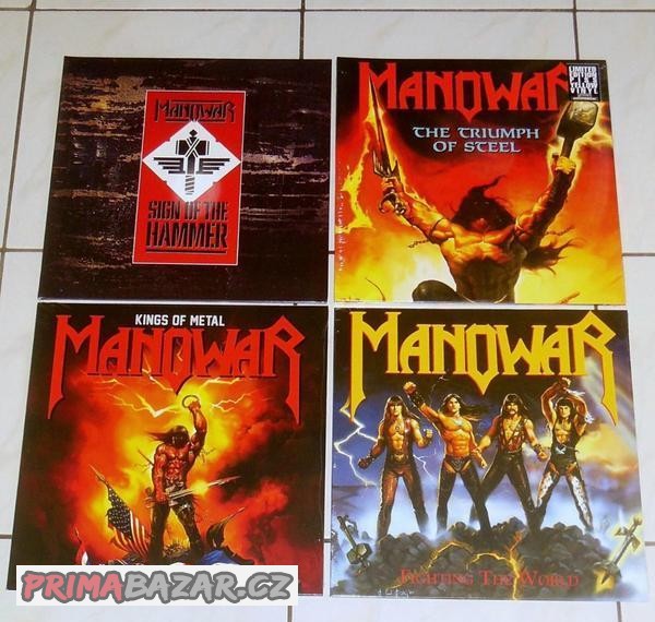 4x LP Manowar - Hammer / Fighting / Kings / Triumph Of Steel