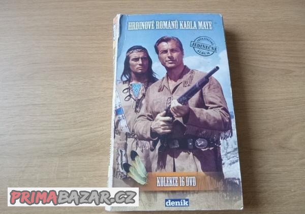 16 dvd kompletni HRDINOVE ROMANU KARLA MAYE cz dabing