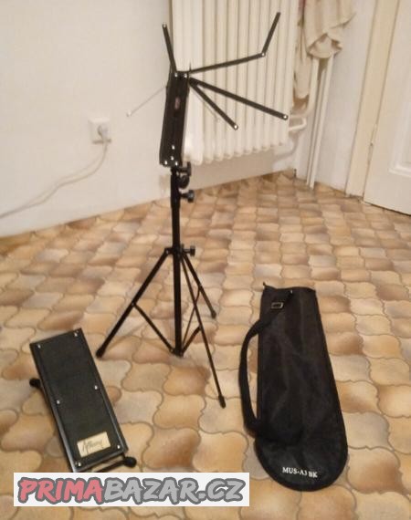 HUDEBNÍ DOPLŇKY - DRŽÁK not+OPĚRKA na nohu+POUZDRO