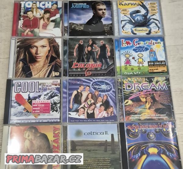 CD různé druhy - výběry, mixy (J-Lo, Timberlake,...)