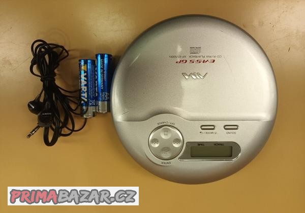 Přenosný CD přehrávač AIWA + zdarma sluchátka SONY