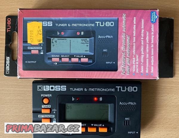 Chromatická ladička s metronomem BOSS TU-80
