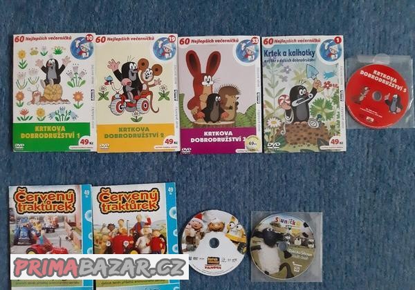 Dětská DVD - Krtek, Traktůrek, Bořek, Ov. Shaun
