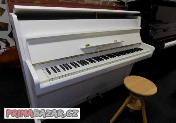 Bílé piano, pianino, klavír Petrof- Forster
