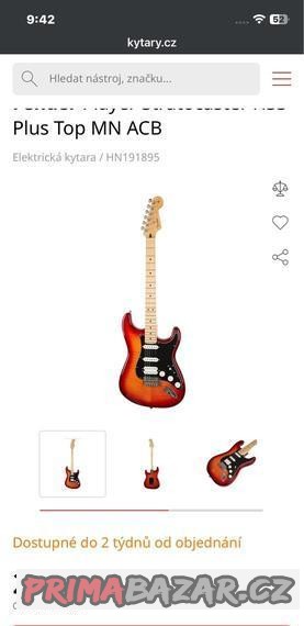 HN191895-FENDER Player Stratocaster HSS Plus Top MN ACB