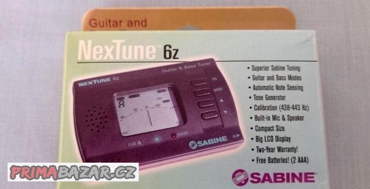 Sabine NexTune 6Z  kytarová / basová  ladička - nepoužitá
