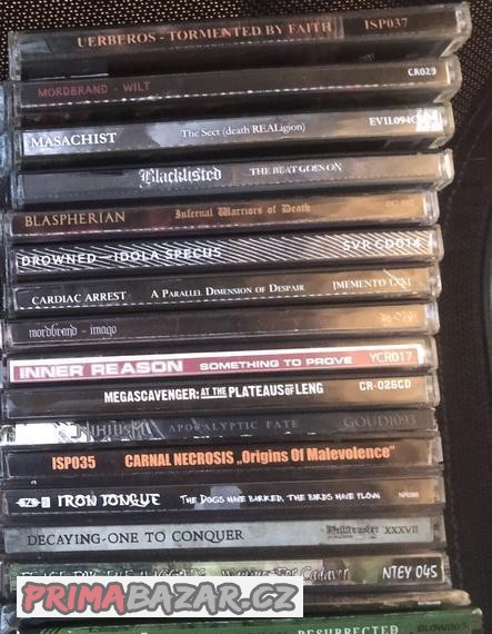 38 ks deathmetalových CD