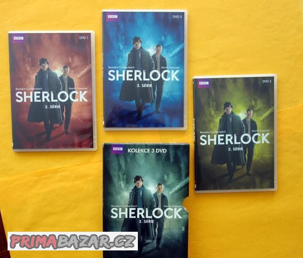3 DVDset: Sherlock /2. série 2011/NEPOUŽITÉ,NEHRANÉ 100%stav
