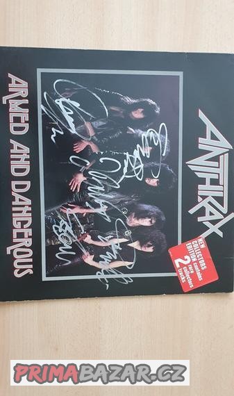 Anthrax - Armed And Dangerous, podepsaný obal