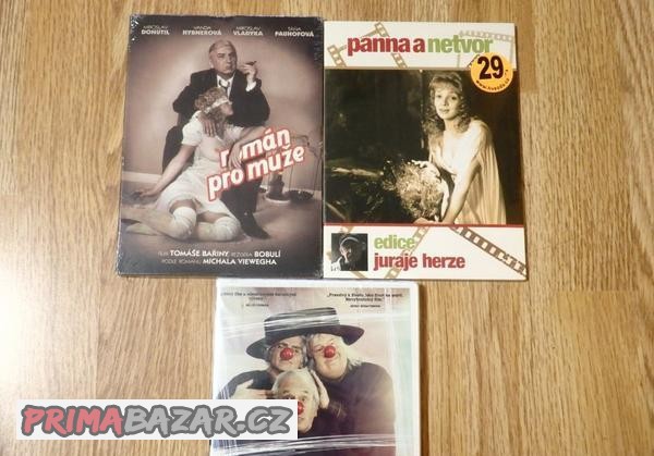 DVD-Román pro muže+Panna a netvor+Klauni -sleva
