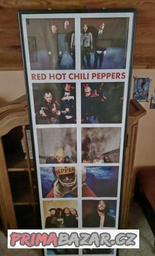 Zarámovaný plakát ve skle Red Hot Chili Peppers RHCP