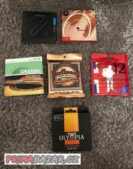 Prodám struny na akustickou kytaru dvanáctky