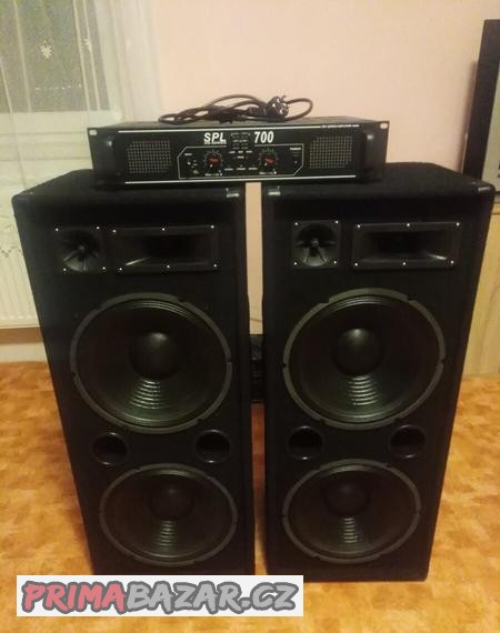 Prodám reprobedny Auna pro a zesilovač SPL 700.