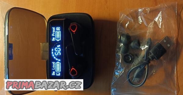Bezdrátová bluetooth sluchátka s powerbankou