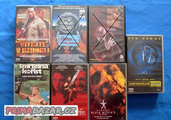 Original VHS stare, horor, akta x a nove vhs