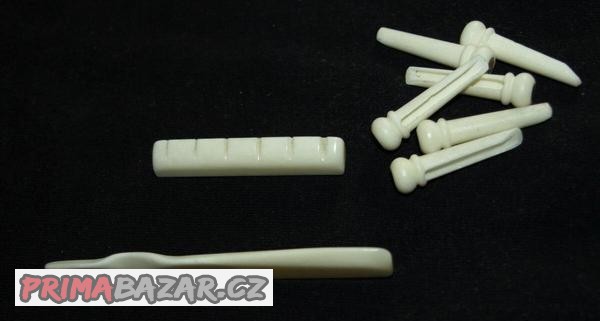 Kostěná sada pro akustickou kytaru , sedlo , NUT, kolíčky