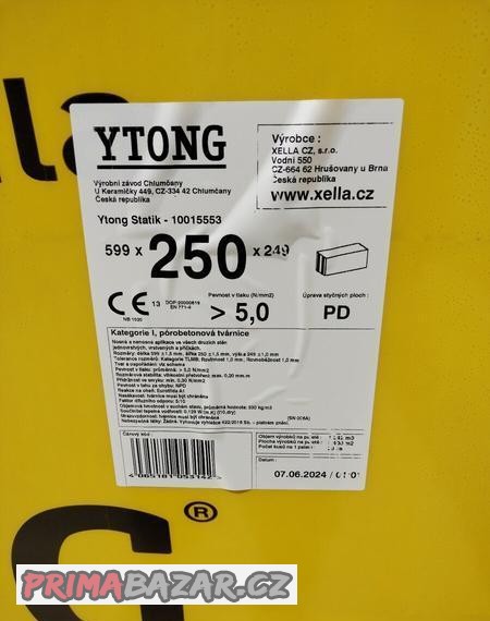 Ytong 250x249x599 PDK