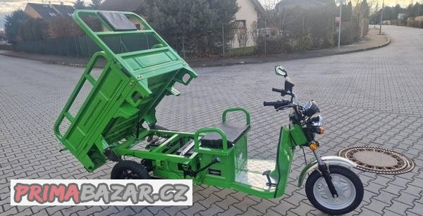 ELEKTRICKÁ NÁKLADNÍ TŘÍKOLKA ADVENTO MAXI ZELENÁ SPZ.