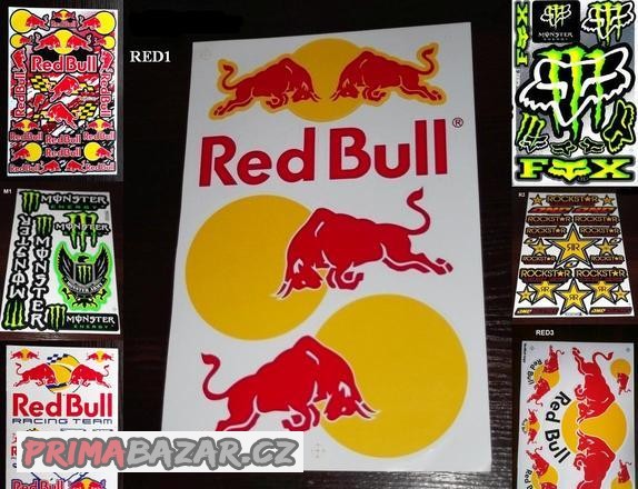 Samolepky nalepky polepy Monster Energy Rockstar Red Bull