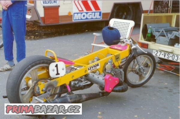 závodní motocykl na sprint dragster jawa čz DKW koště motor