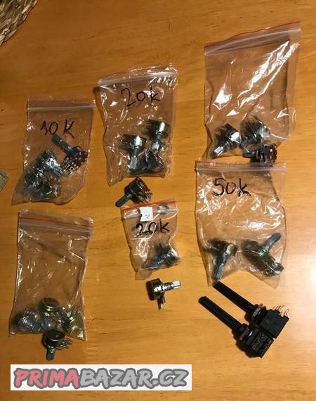 stereo-potenciometry-trimry-rezistory-hlasitost-zesilovace