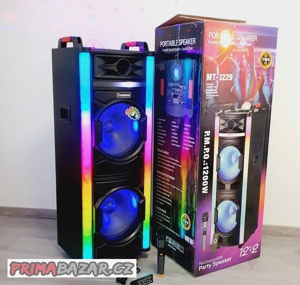 120w-bt-reproduktor-vyska-109cm-bezdratovy-mikrofon-nove