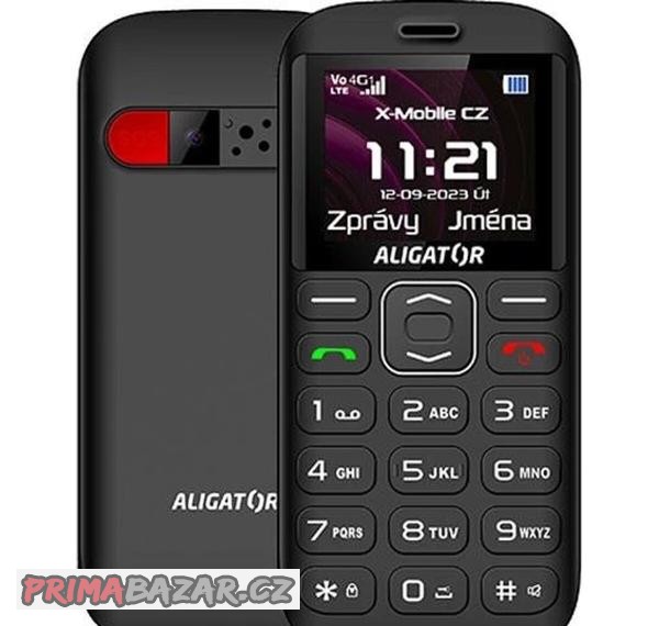 mobil-aligator-a720-4g-senior-cerny-stolni-nabijecka