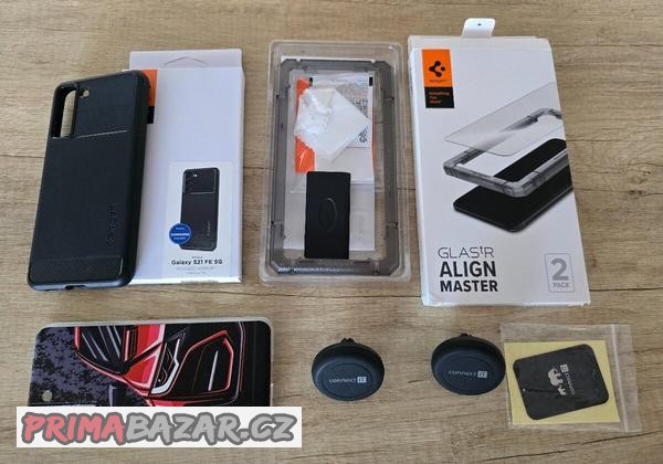 pouzdro-pro-samsung-s21-fe-spigen-sklo-2x-drzak