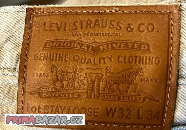 jeans-levis-568-svetle-bile-strih-stayloose-w32-l34