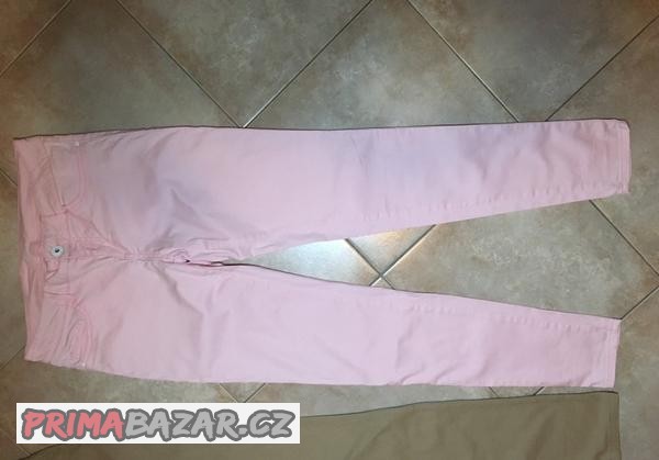 set-bezove-a-ruzove-kalhoty-vel-36