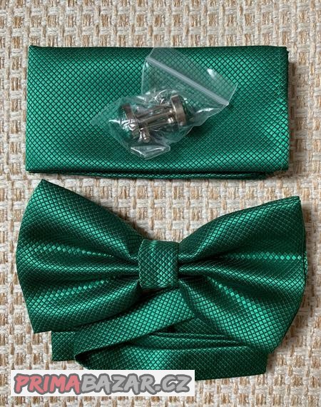 modni-pansky-motylek-a-kapesnicek-zeleny