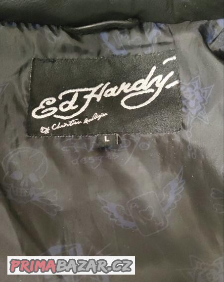 luxusni-kozena-bunda-original-ed-hardy-cerna-vel-l