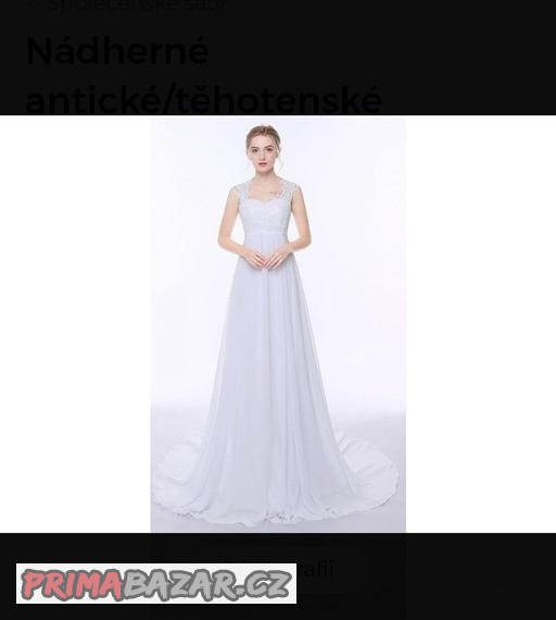 nadherne-anticke-tehotenske-svatebni-saty-s-m