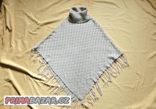 sede-pletene-poncho-ponco-basic-boho-hippie-rolak-prehoz