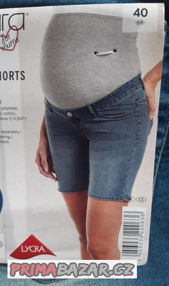 tehotenske-dzinove-kratasy-vel-40-nove