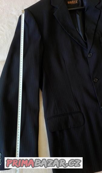 pansky-oblek-cerny-s-jemnymi-prouzky