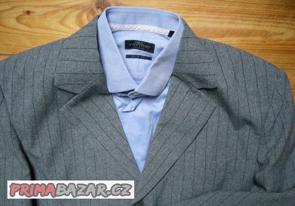 pansky-sedy-oblek-s-cernym-prouzkem